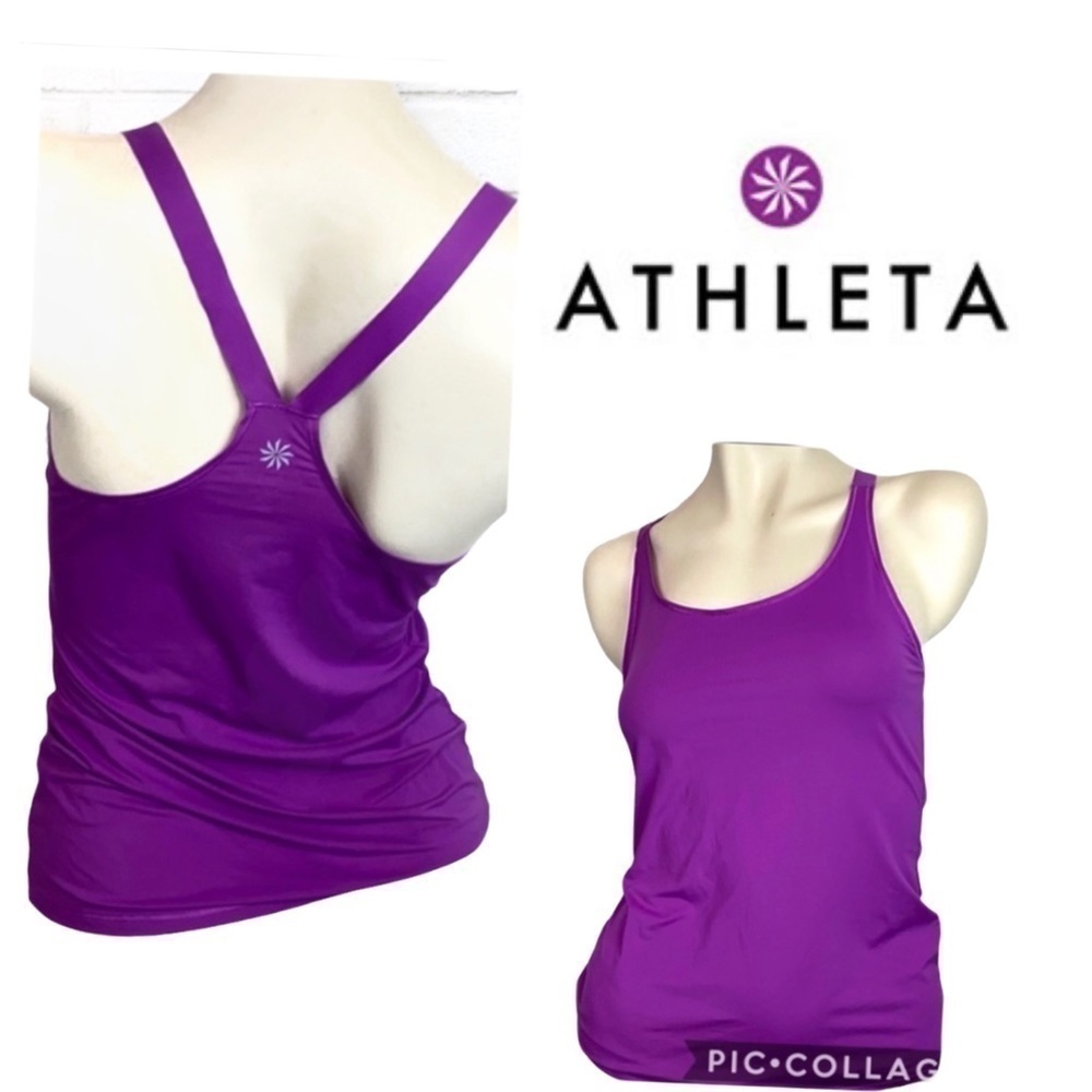 ATHLETA CAMISOLE PURPLE RACERBACK
